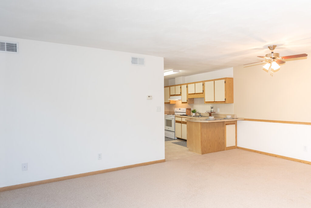 Open Plan Living Room & Kitchen Area